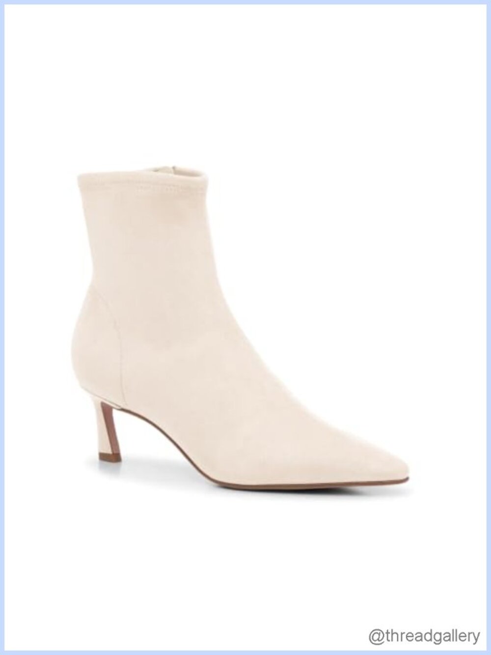 Pointed Toe Ankle Boots Kitten Heel Side Zipper Faux Suede Booties